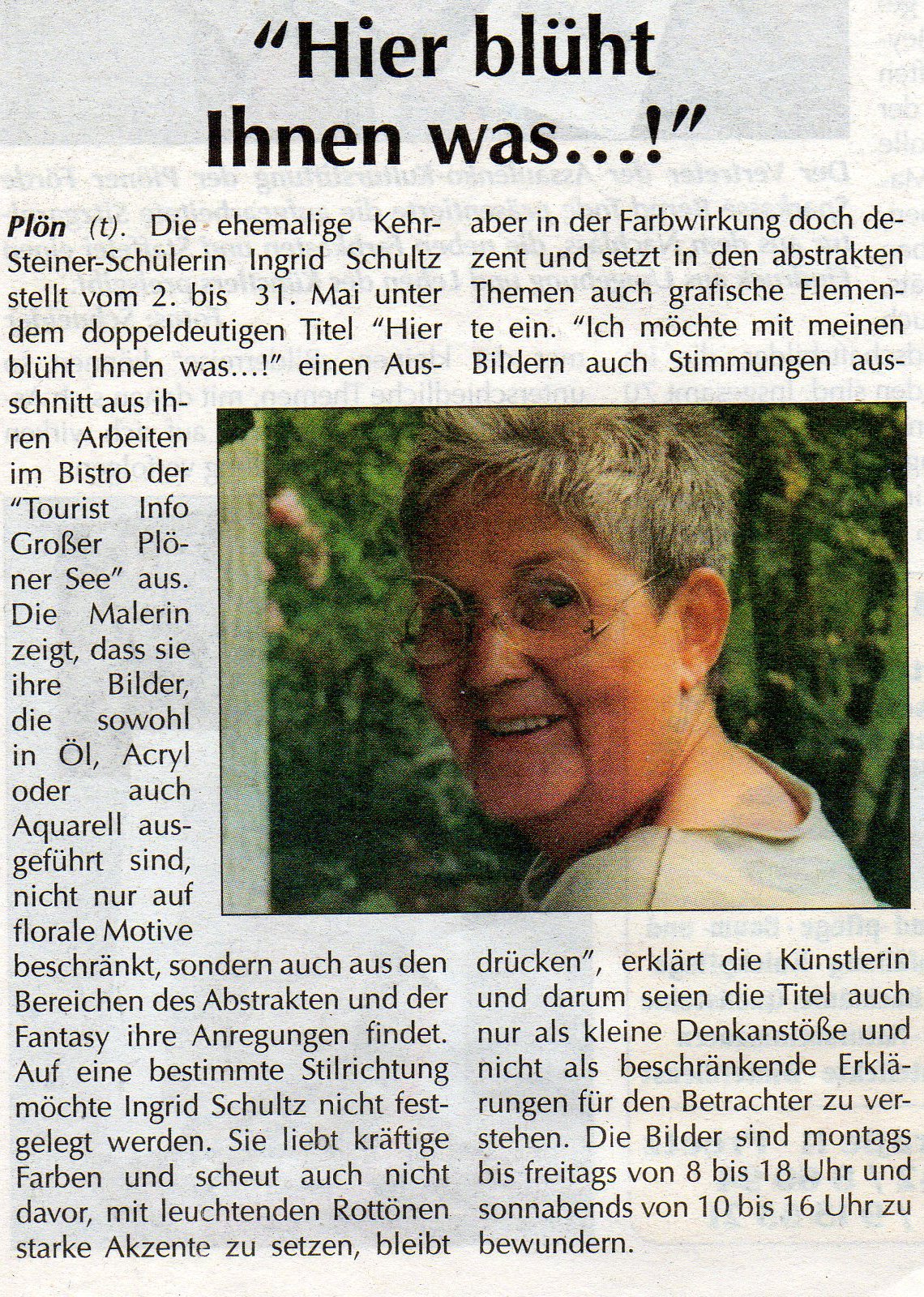 Ingrid Schultz Presse
